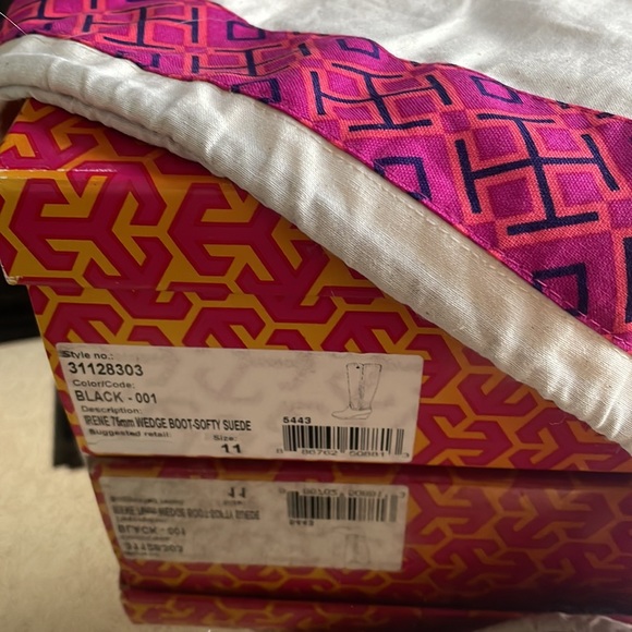 Tory Burch Irene Suede Wedge Boots 11 - Picture 10 of 10